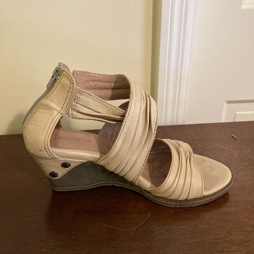 Italian Leather Sandals - Bussola, Size 39